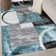 Fanton Abstract Machine Woven Grey/Black/Blue Area Rug