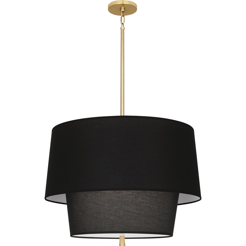 Decker 3 - Light Drum Chandelier, Modern Brass