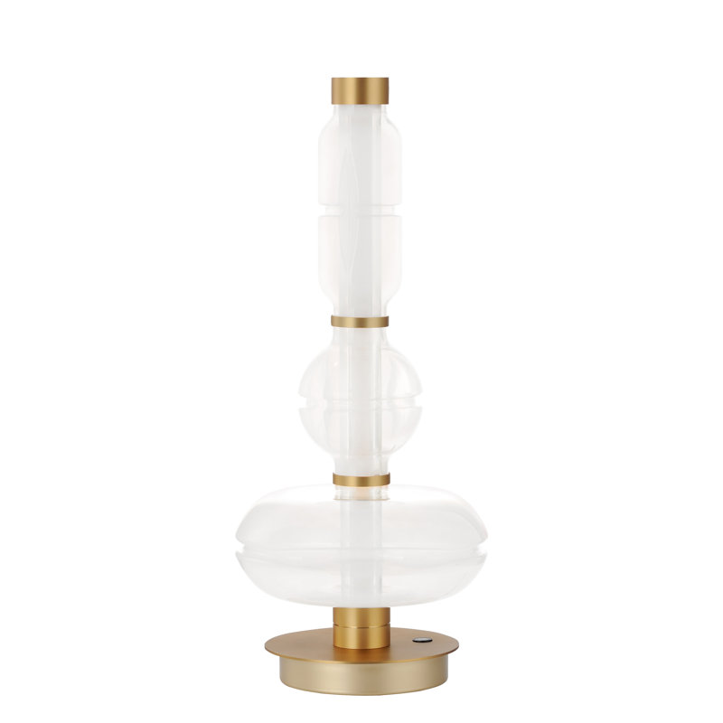 Gusto LED Table Lamp, Gold, White/Clear
