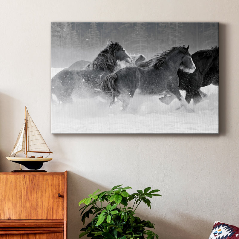 Winter Roundup I - Impression sur toile tendue, H 12 po x l 18 po x P 1 po