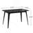 Dining Table Solid Wood Legs, Black-492367345