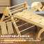 Ensemble triangulaire 5 en 1 avec échelle, rampe, arche, bois naturel Pikler-103216326