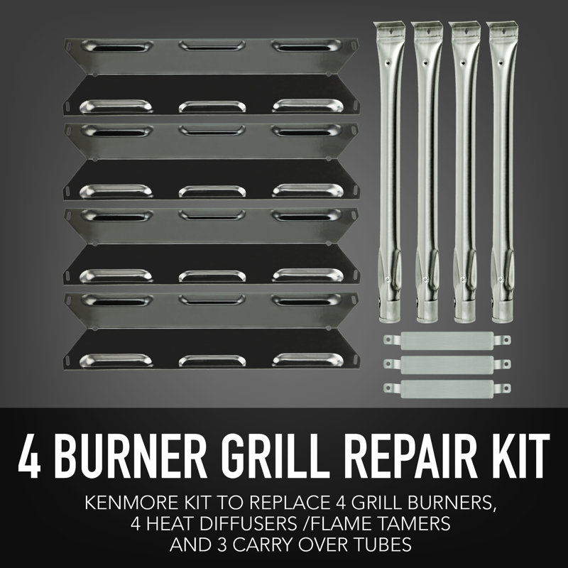 Permasteel 15'' W x 4'' D Steel Replacement Grill Burner