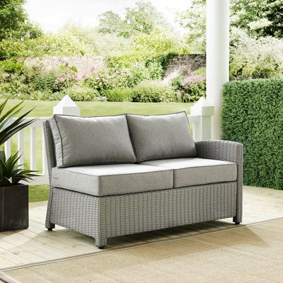 Lawson 52.75" Wicker Outdoor Single-Arm Loveseat