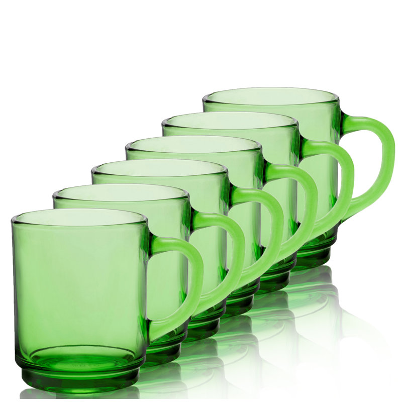 Tasse à café en verre trempé, Vert