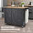 Kitchen Island Cart Rolling Storage Cabinet On Wheel With Drawer & Shelves-744948677