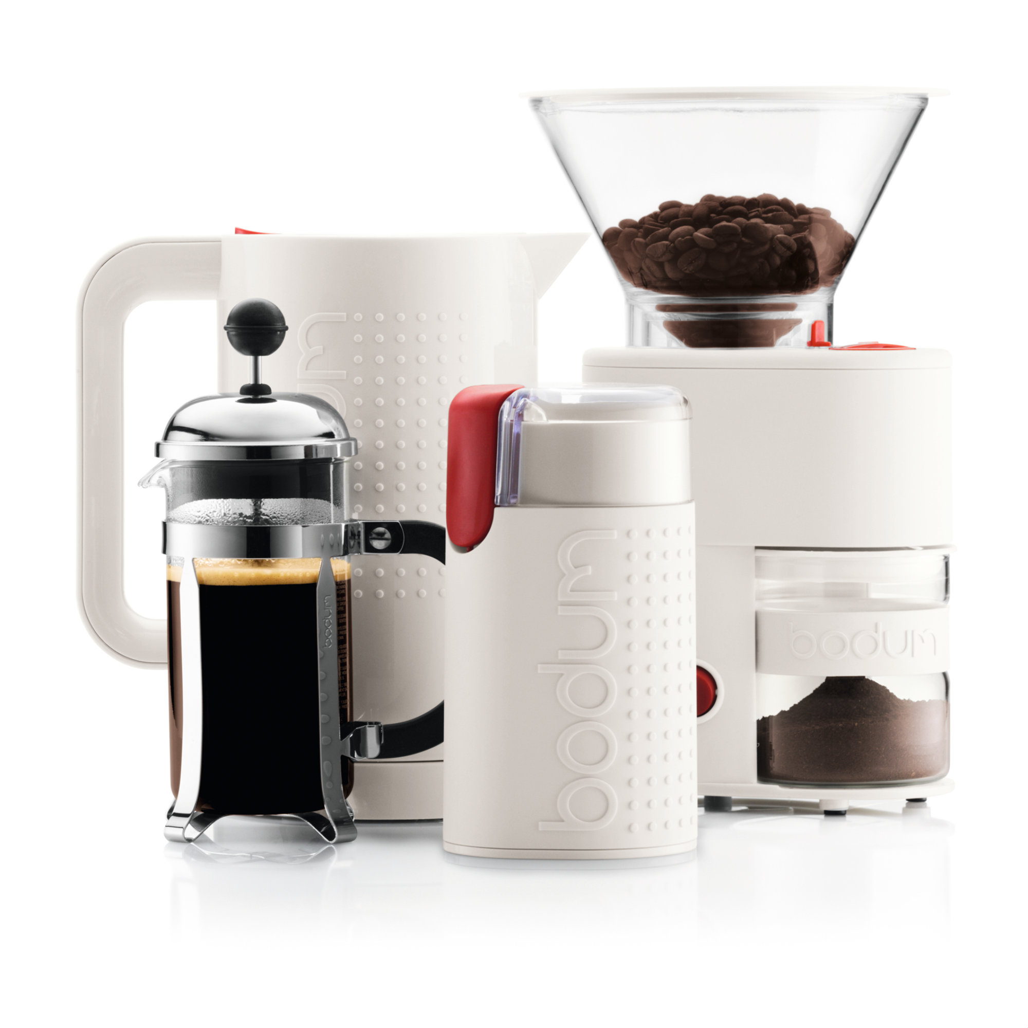 Bistro Electric Blade Coffee Grinder, Off White