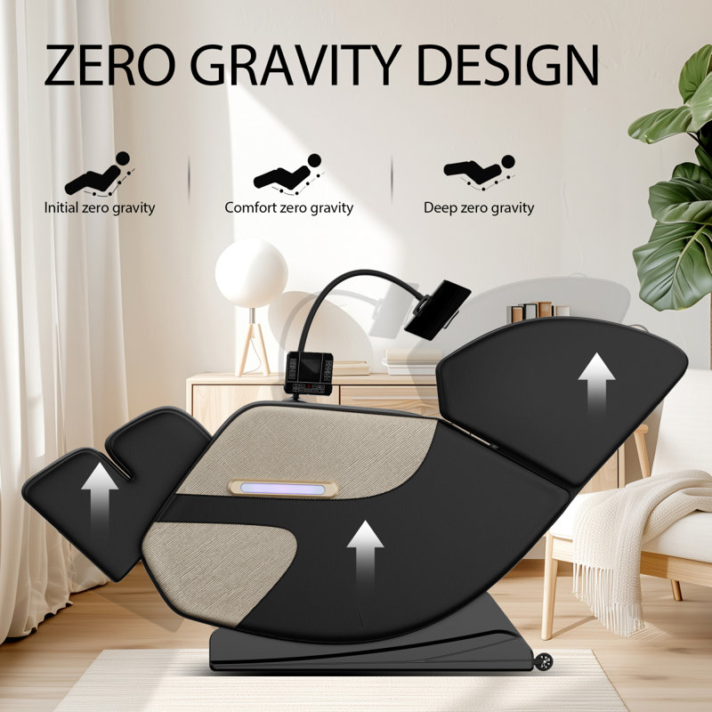 Fauteuil de massage inclinable sans gravité avec pression d'air corporelle complète