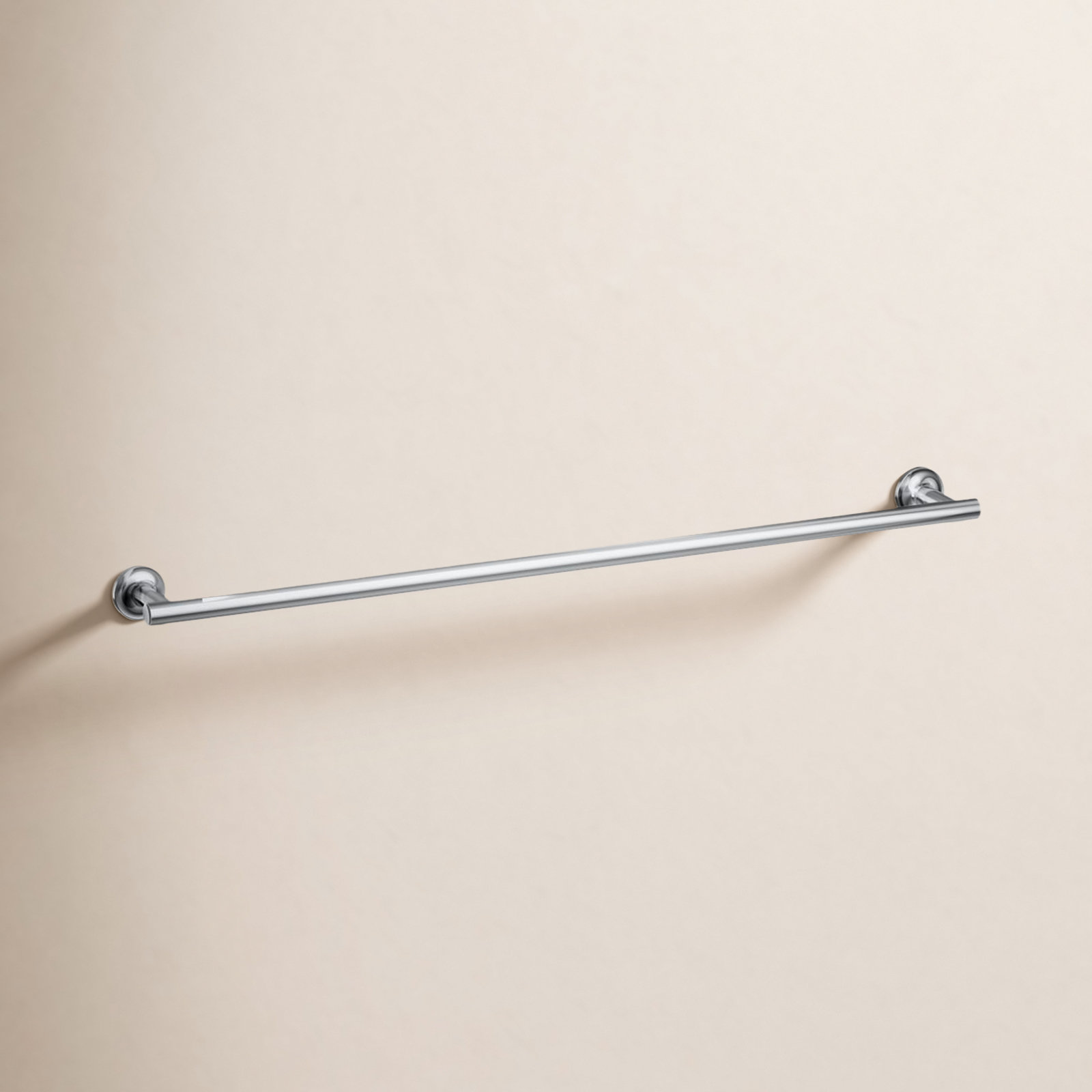 Purist 30" Wall Mounted Towel Bar, Polished Chrome, 1.88" H x 30" L x 3.25" D