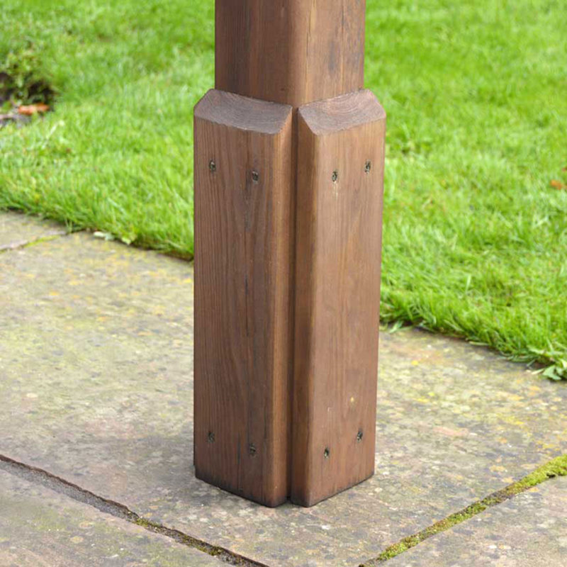 Bavaro Solid Wood Pergola, Rustic Brown, 270cm H  x 420cm W  x 180cm D