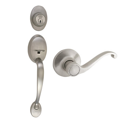 Coventry Handleset with Deadbolt and Door Lever and Rosette