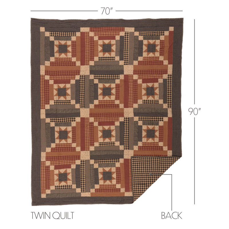 Maisie American Traditional Cotton Patchwork Quilt, Twin Quilt