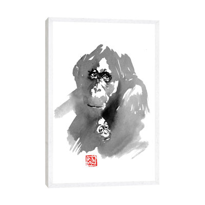 Orangutan Family by Péchane - Print on Canvas