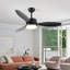 Ventilateur de plafond 52 po intérieur / extérieur avec ensemble d'éclairage DEL