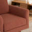 Fauteuil d'appoint pivotant rembourré à accoudoirs évasés-994436604