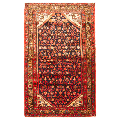 Tapis bleu marine Andelz 3 pi 11 po x 6 pi 3 po