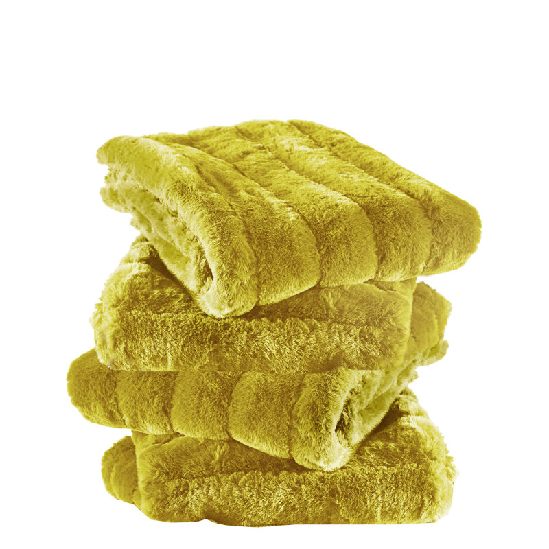 Super Mink Square Pillow Cover, Lemon Curry