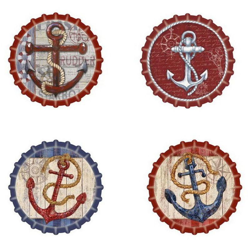 Resin Round 4 Piece Coaster Set