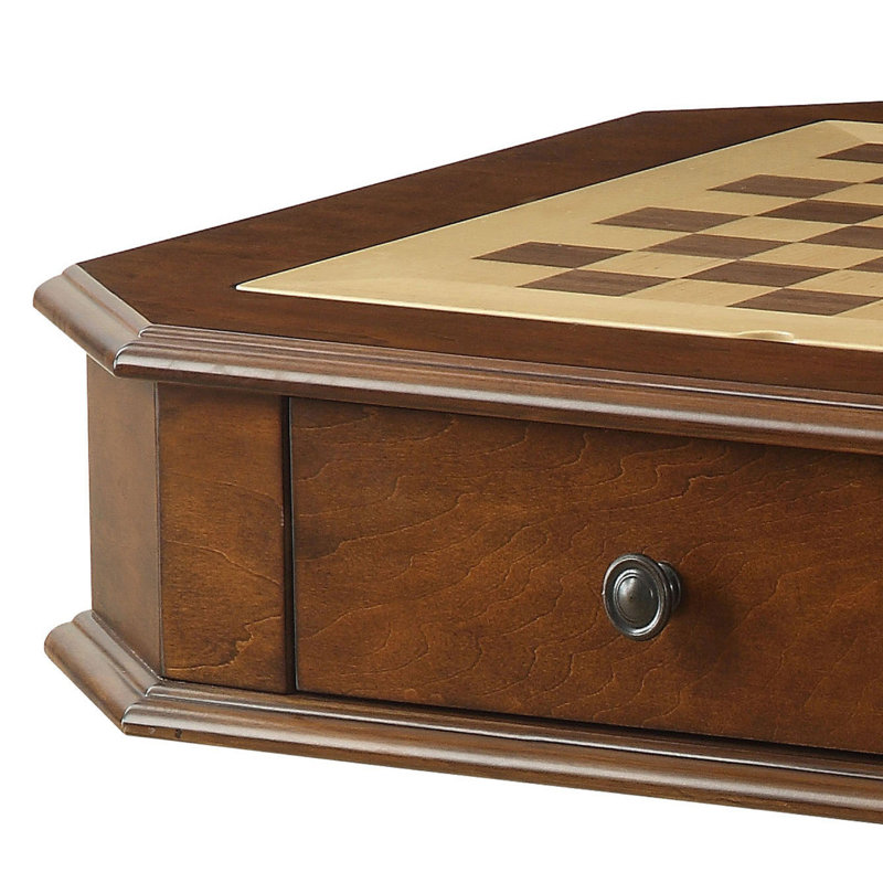 Table de jeu noire à 2 tiroirs, Cherry