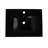 Black Ceramic Vessel Sink 24", 4.72" Inner Depth, 0.81" Countertop, Practical Function Basin Internal Designed