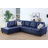 Delacourt 103.5" Wide Faux Leather Sofa & Chaise