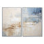 Minimalisme vague beige et grise Horizon III - Grandes impressions sur toile de minimalisme côtier