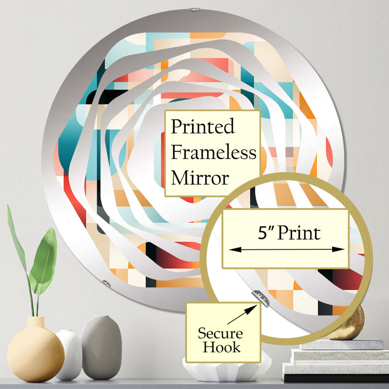 Christasha - Miroir décoratif Amorphe, 23,6 po x 23,6 po