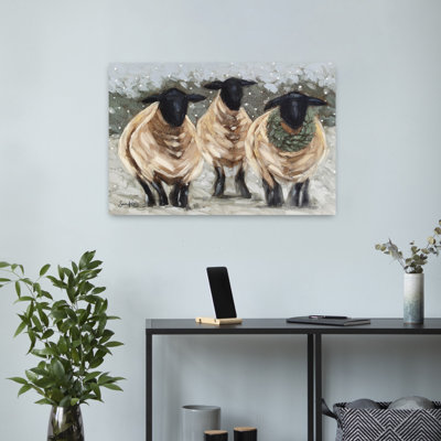 «A Snowy Day», art contemporain de paysage d'hiver abstrait