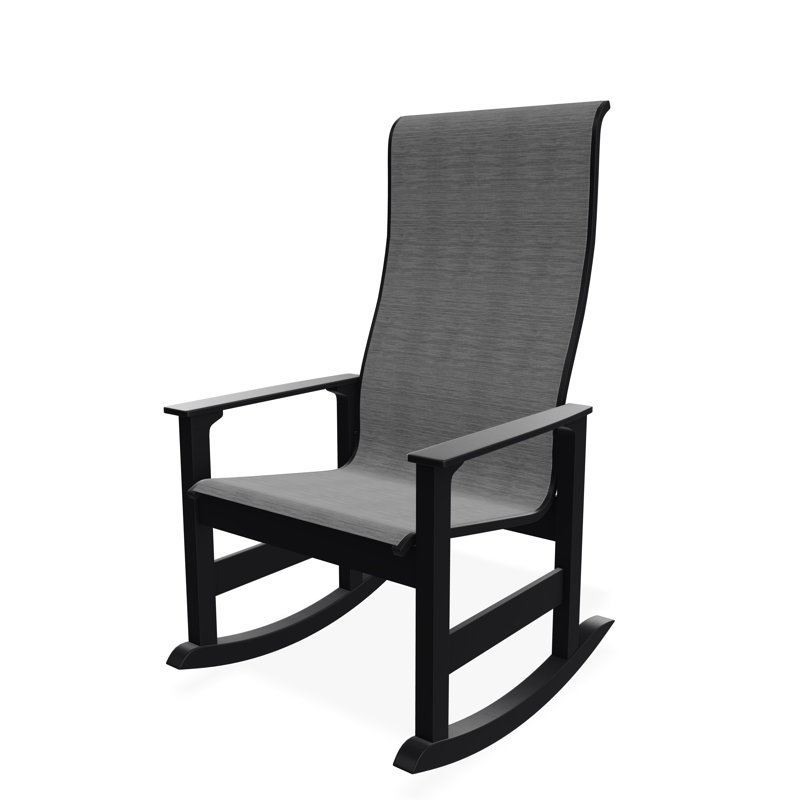 Leeward Sling Marine Grade Polymer Supreme Rocker, Collect Charcoal, Black