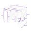Lit mezzanine double avec coiffeuse, armoire, miroir et station de charge-27065274