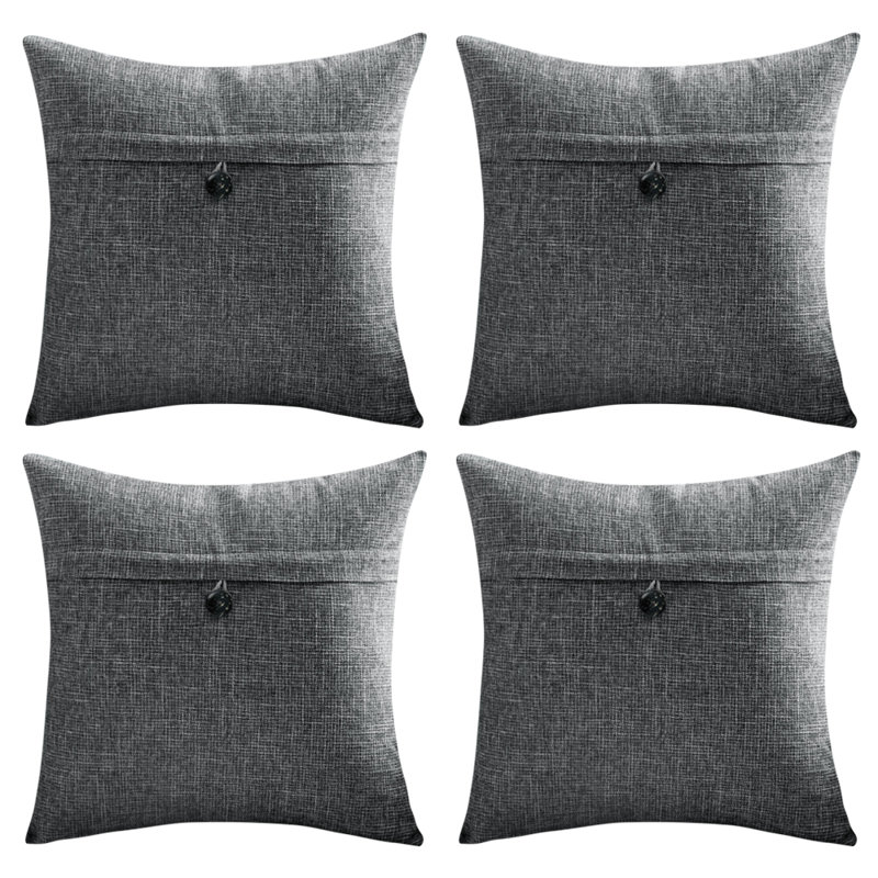  Coussin réversible, Gris, 20"H x 20"W