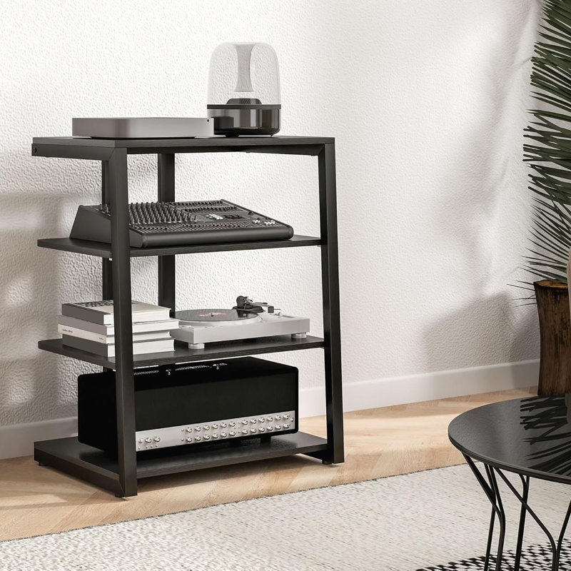 79cm H Media Shelves, Black