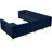 Enson Velvet U-Shaped Sectional Reversible-88147768