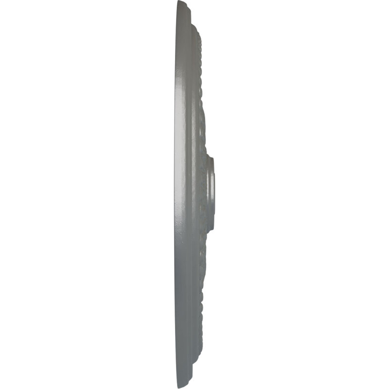 Médaillon de plafond perle Endurathane, diamètre extérieur de 26 1/4 po x P 1 1/2 po (convient aux auvents jusqu'à 1 7/8 po), finition craquelée en pierre de château peinte à la main