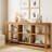 63-Inch Solid Wood Console Table With 6 Storage Cubes-1241982500