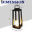 1 Light Modern Matte Black Solar Lantern With Candle Shape Outdoor Light Decorative Portable Hanging Led Lights For Patio Camping-121782016