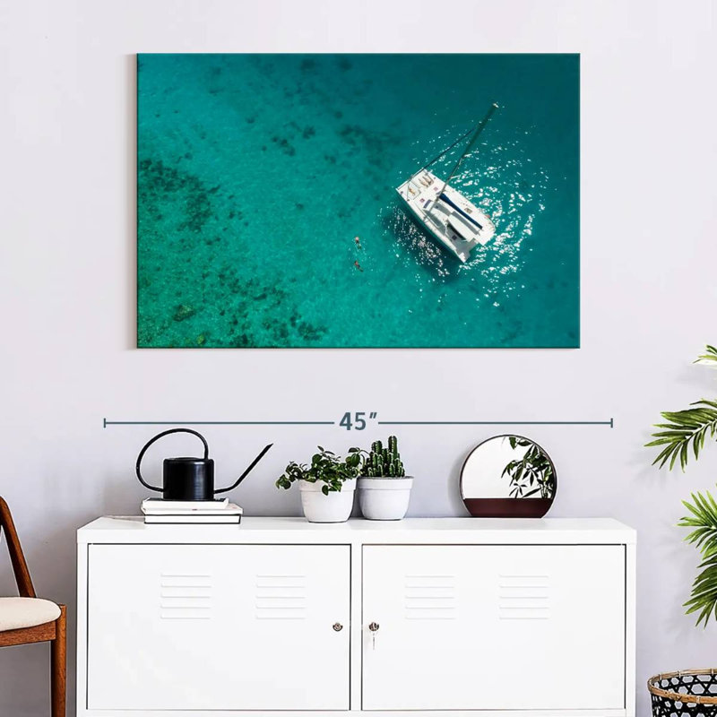 Mehar Catamaran Adrift, 26" H x 39" W