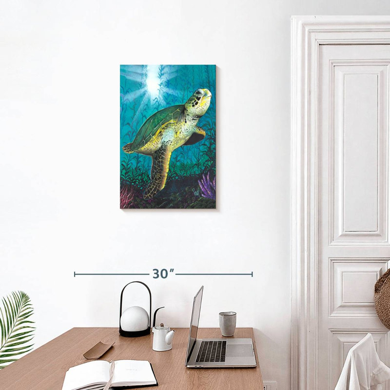 Brampt Turtle Underwater, 24" H x 16" W