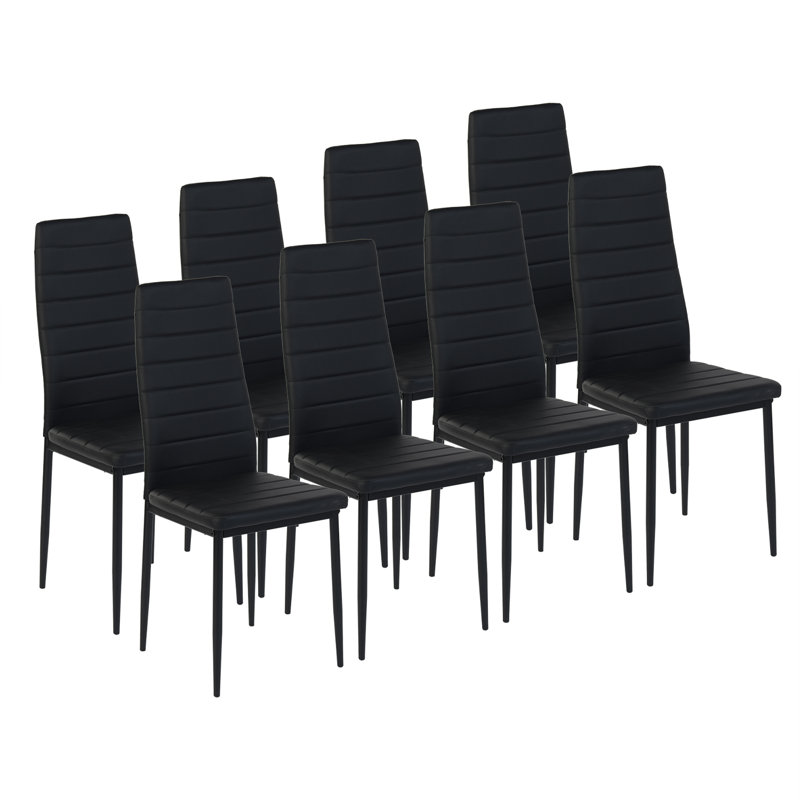Bayliegh 47.5cm H Upholstered Metal Upholstered Back Side Chair, Black