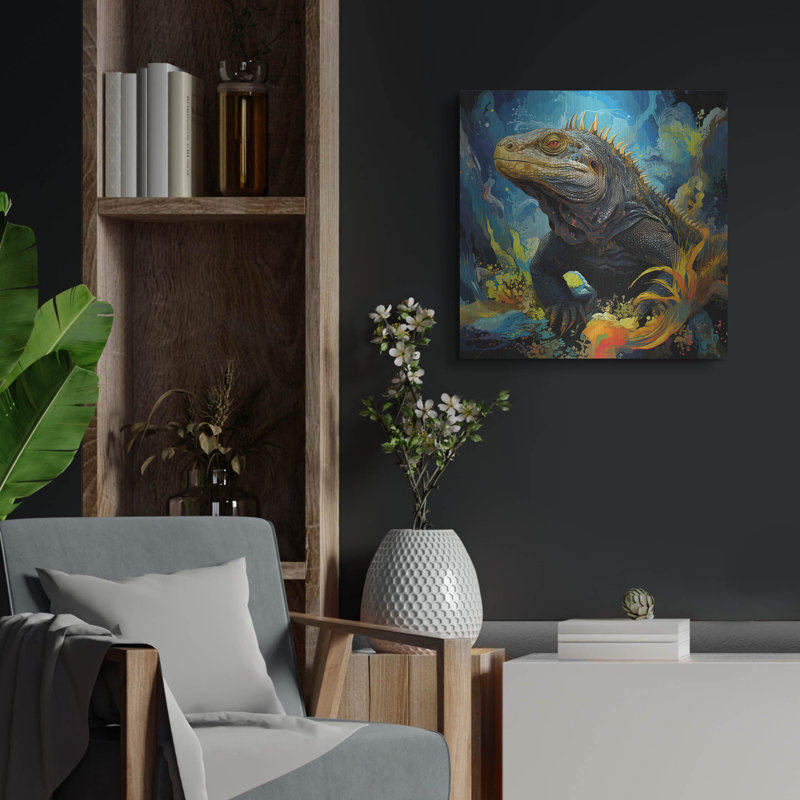 Art mural en métal «Komodo 1» par r3darch0n, H 24 po x l 24 po