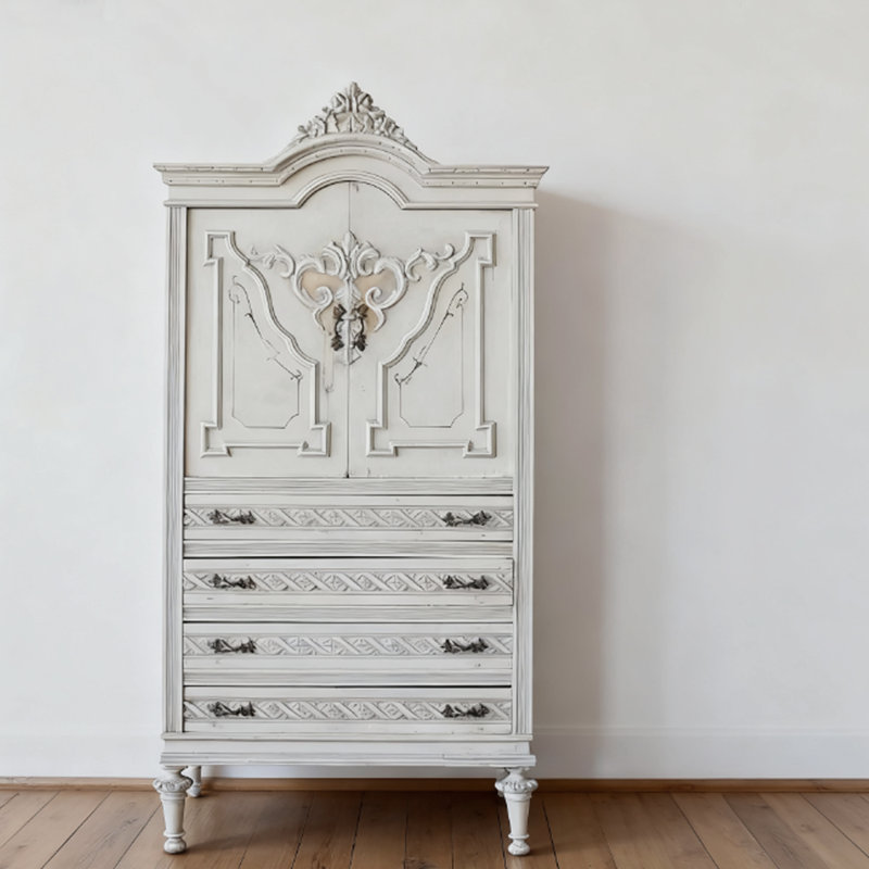 Vaisselier moderne en bois massif blanc