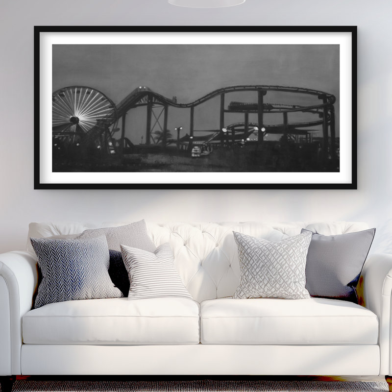 Amusement Park - Impression passe-partout encadrée monochrome