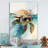 Turtle with Glasses in the Ocean III - Print on Canvas-1502500429-1502500468