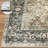 Myshawn Dua Distressed Border Brown Gray Beige Machine Washable Area Rug-1771649794