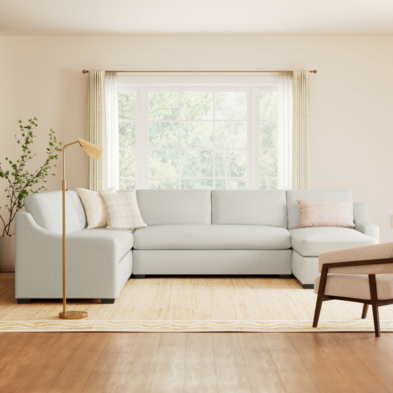 Cranbrook Upholstered U-Shaped Sectional, Left Hand Facing, Apollo Alpaca Boucle
