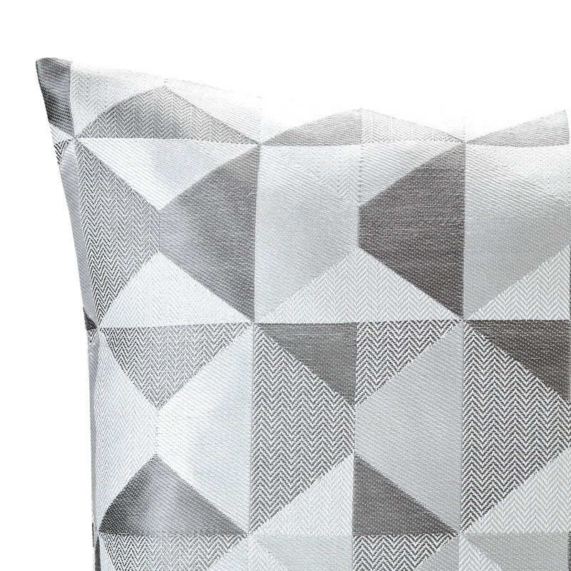 Stamper Geometric Scatter Cushion Cover, 45cm Hx 45cm W x 15cm D, Gray/Silver, Insert/Cover