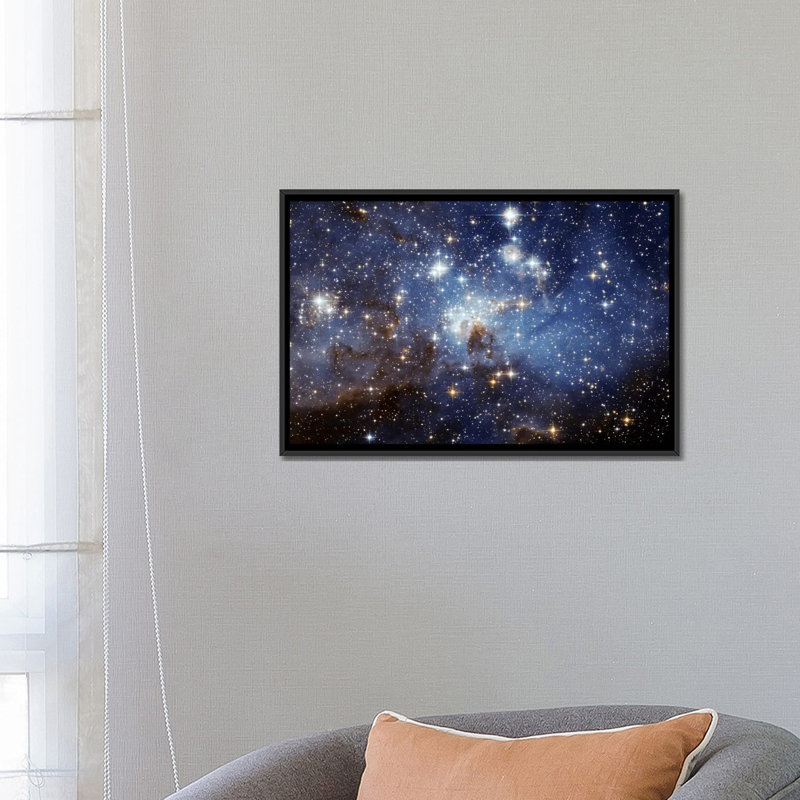 « astronomie » et « space », art sur toile, H 26 po x l 40 po x P 1,5 po, Toile tendue