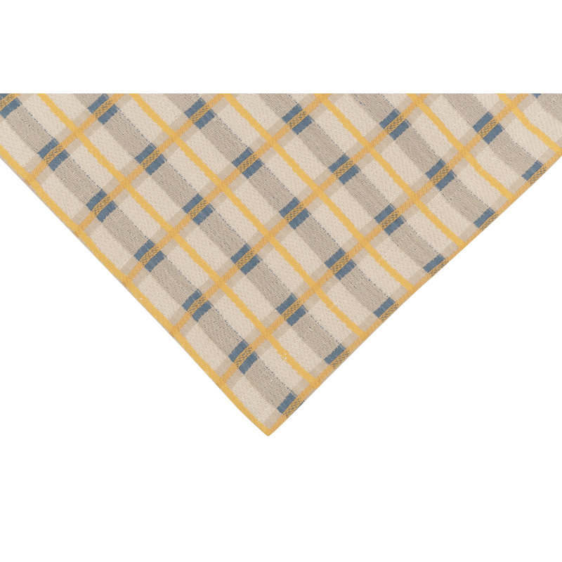 Handloom Jacquard Collection Table Placemat 14x18 Inch, Gray;Yellow