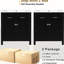 Meuble-lavabo noir 60 po avec double meuble-lavabo, lavabos en céramique, tablette réglable, charnières à fermeture gracieuse, tiroir rabattable - meuble-lavabo moderne élégant Sanctuary, portes en U à fermeture silencieuse, pratique-46946615