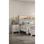Table de chevet avec finition blanche délavée et élégante table de chevet 1Pc